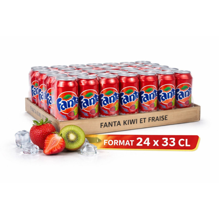 Fanta Kiwi & Fraise 33 cl – Palette de 90 packs (24 × 33 cl)