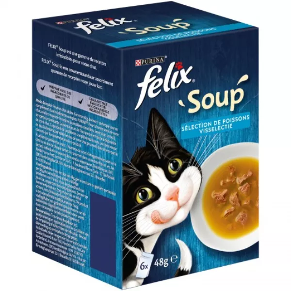 Soupe de poissons pour chat 6 x 48 g