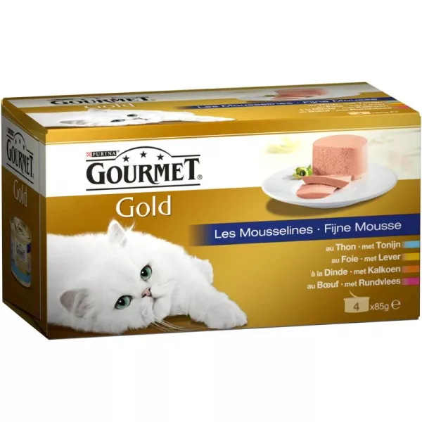 Pâtée pour chats Gold Les Mousselines 4 x 85 g