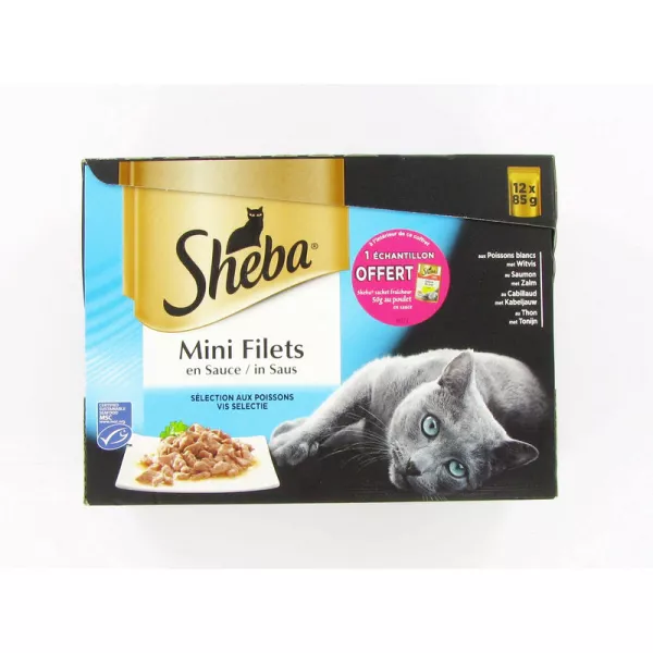 Sachets repas pour chats adultes aux poissons 12 x 85 g