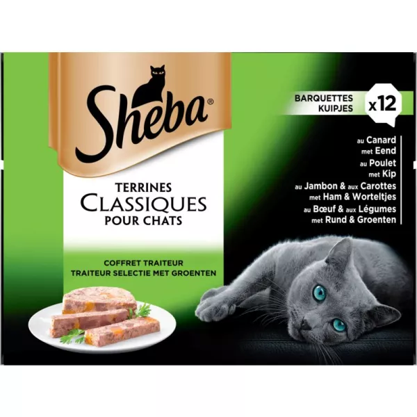 Pâtée traiteur pour chats bœuf, volaille et carottes 12 x 85 g
