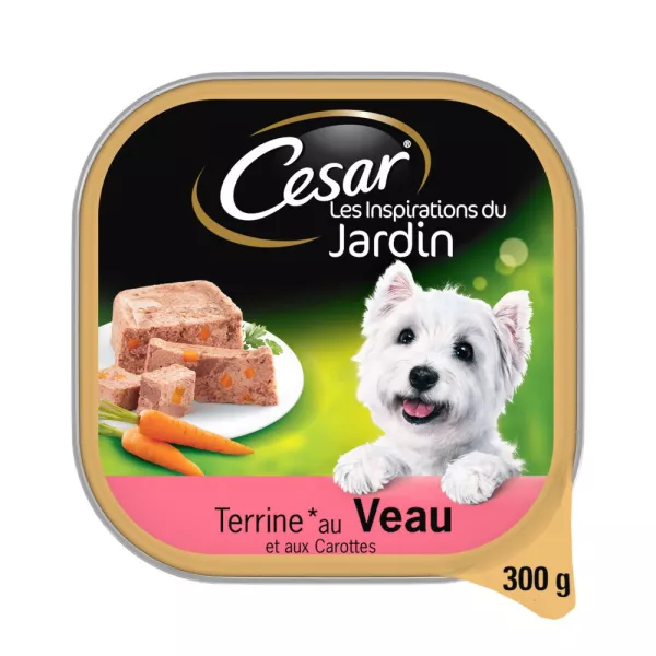 Pâtée pour chien terrine au veau et carottes 300 g Cesar