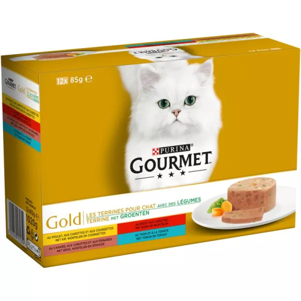 Pâtée pour chat assortiment légumes 12 x 85 g