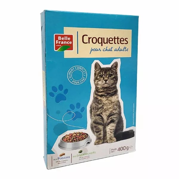 Croquettes pour chat adulte thon saumon légumes céréales 400 g Belle France