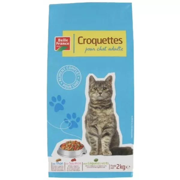 Croquettes pour chat adulte au saumon 2 kg