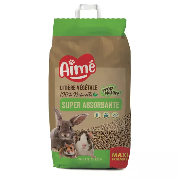 Litière végétale en pellets de bois pour rongeurs 10 L