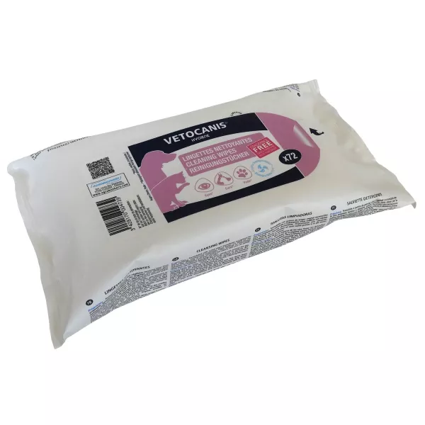 Lingettes nettoyantes pour chien et chat x72