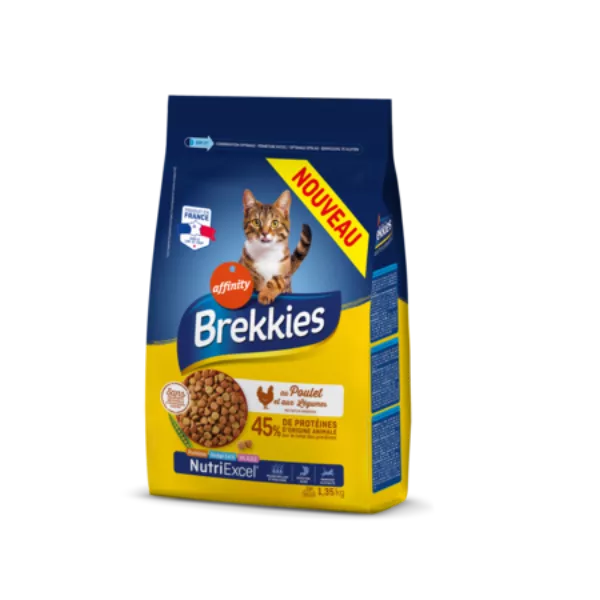 Croquettes pour chat adulte saveur poulet et légumes 1,35 kg
