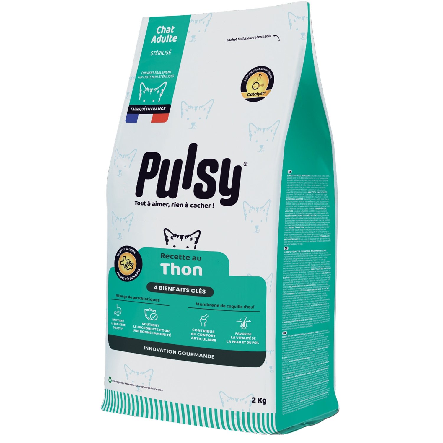 Croquettes pour chat adulte stérilisé au thon 2 kg