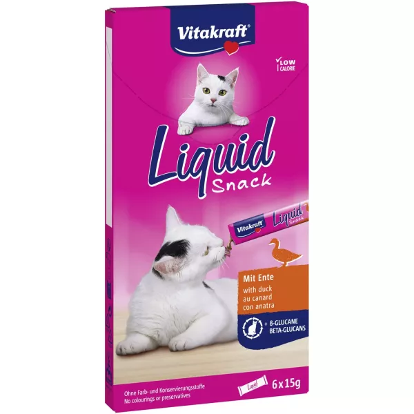 Friandises liquides pour chat au canard aux bêta-glucanes 6 x 15 g
