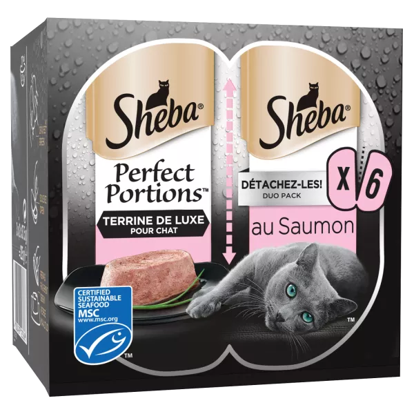 Pâtée pour chat Perfect Portions au saumon en terrine 6 x 37 g