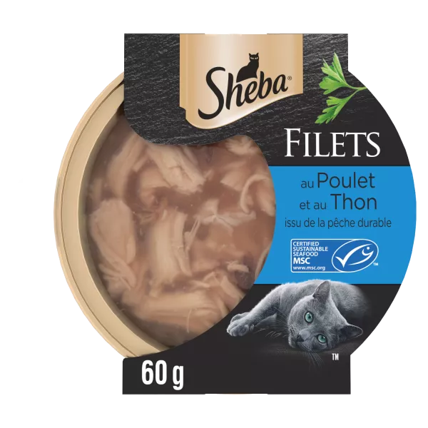 Filets pour chat au poulet et au thon 60 g