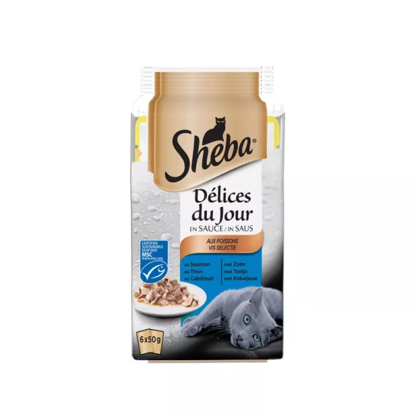 Pâtée pour chat aux poissons 6 x 50 g