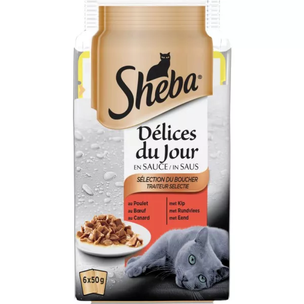 Pâtée pour chats aux viandes en sauce 6 x 50 g