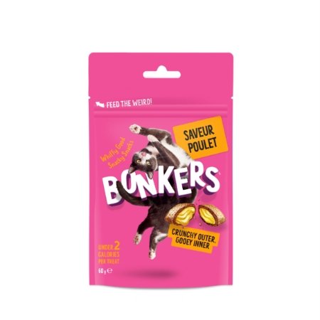 Friandises pour chat Bonkers saveur poulet 60 g
