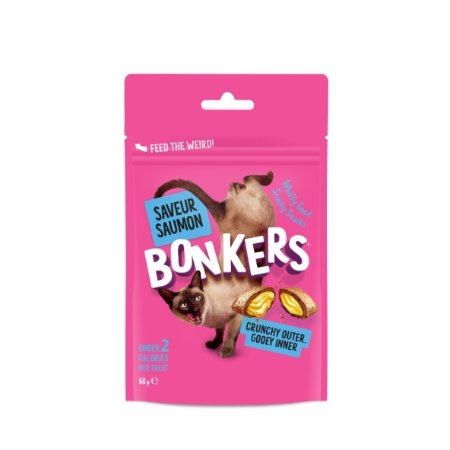 Friandises pour chat saveur saumon 60 g Bonkers