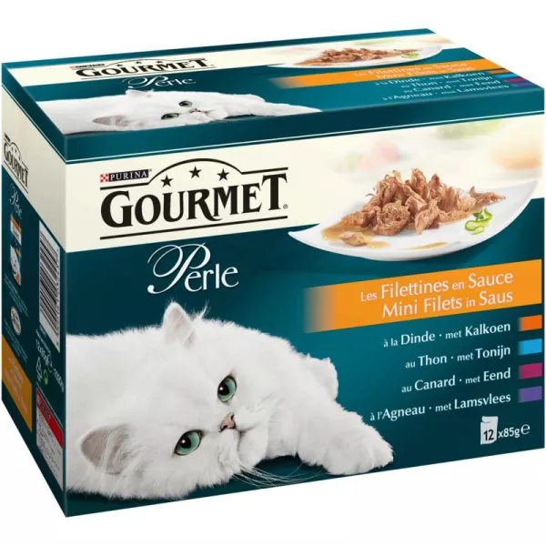 Pâtée pour chat Gourmet Perle Filettines en sauce 12 x 85 g