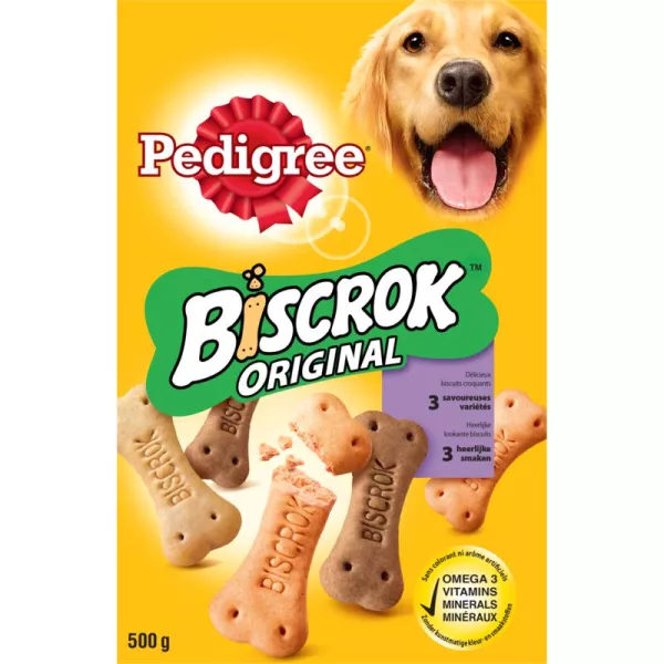 Biscuits pour chien grand et moyen Biscrok Original 500 g Pedigree