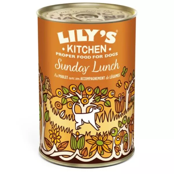 Pâtée pour chien adulte poulet et légumes 400 g Lily's Kitchen