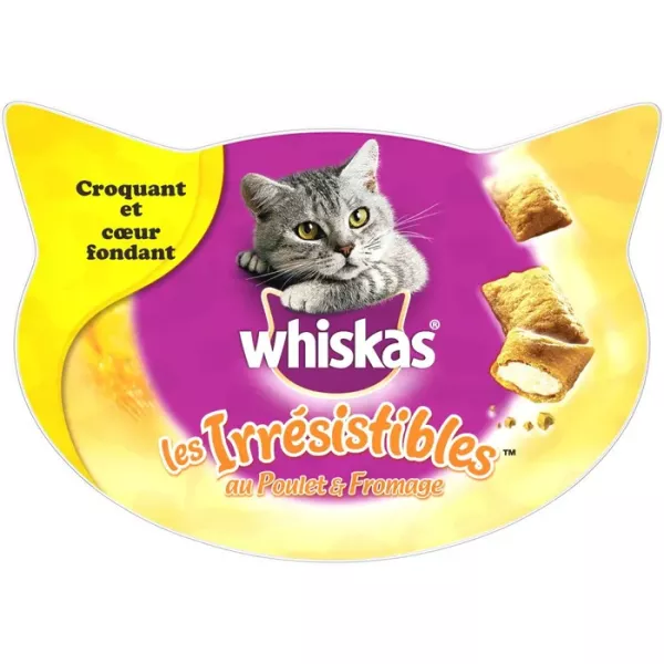 Friandises pour chat adulte poulet fromage Temptations 60 g