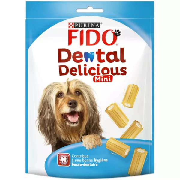 Friandises Dental Delicious Mini pour chien 130 g Purina Fido