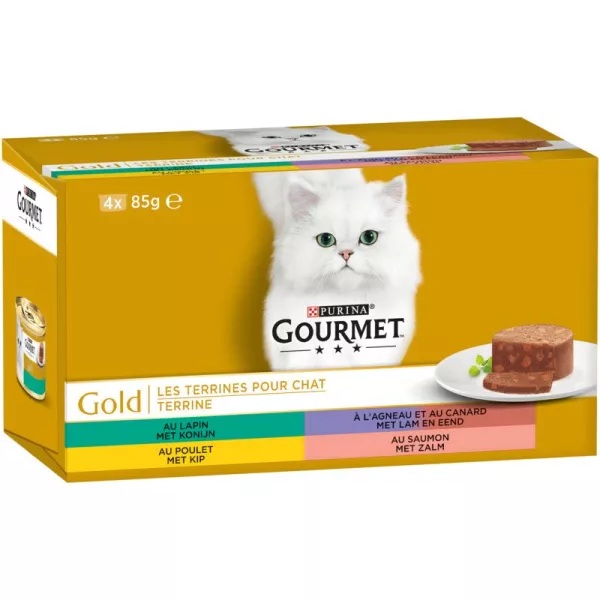 Pâtée Gourmet Gold Terrine 4 x 85 g