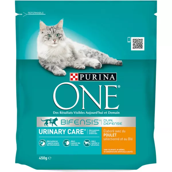 Croquettes pour chat Urinary Care au poulet et blé 450 g