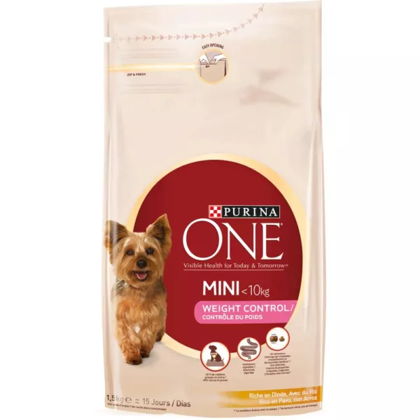 Croquettes pour chien Mini 1-10 kg dinde riz 1,5 kg Purina One