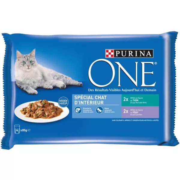 Pâtée pour chat spécial chat d’intérieur 4 x 85 g
