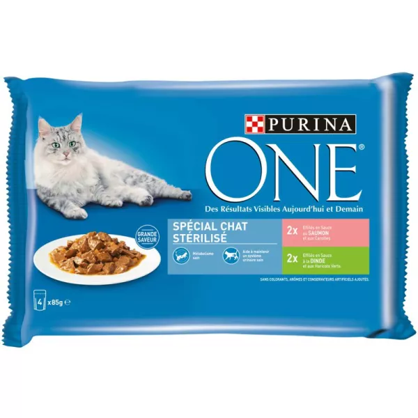 Pâtée pour chat spécial chat stérilisé 4 x 85 g