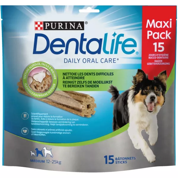 Bâtonnets Dentalife pour chien moyen 12-25 kg x15 345 g Purina