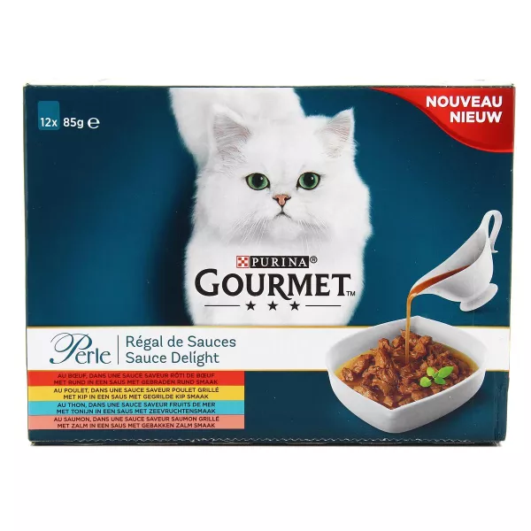 Barquettes pour chat Perle Régal de Sauces 12 x 85 g
