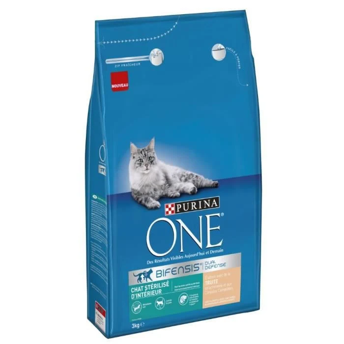 Croquettes pour chat à la truite et aux céréales complètes, sac 3 kg