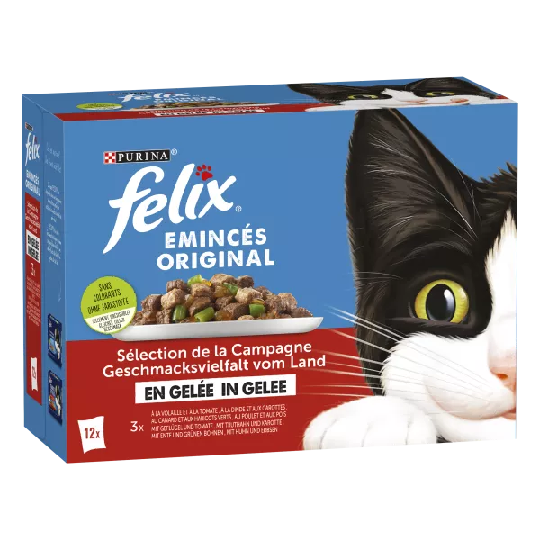 Sachets pour chat émincés sélection de la campagne en gelée 12 x 85 g