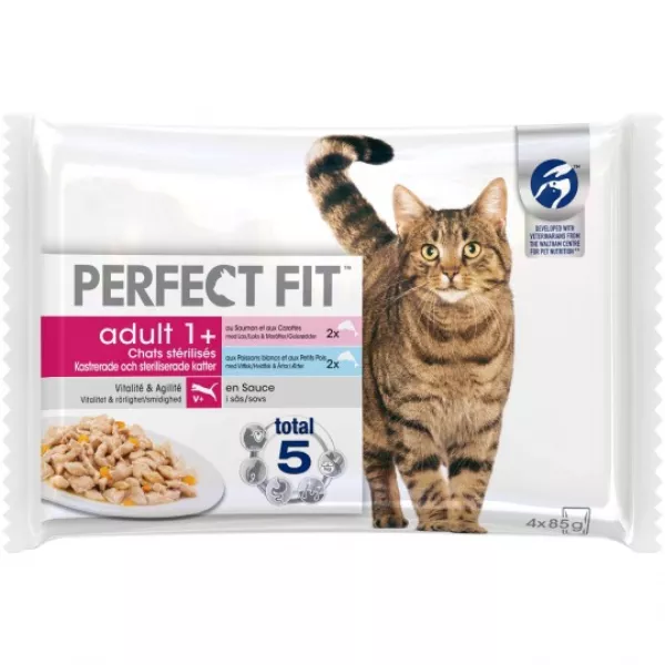 Pâtée pour chat adulte aux poissons 4 x 85 g