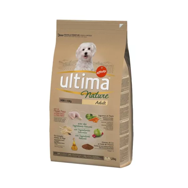Croquettes pour chien 1-10 kg au poulet 1,25 kg Ultima Nature
