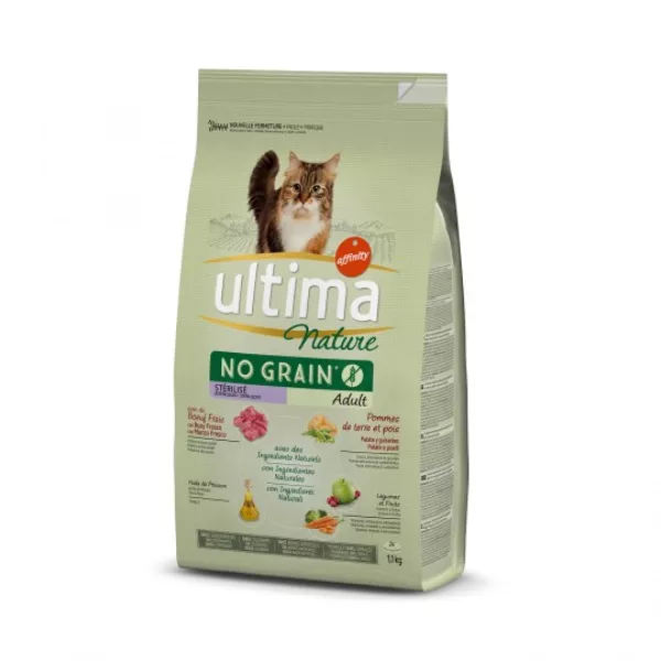 Croquettes pour chat stérilisé adulte au bœuf 1,1 kg Ultima