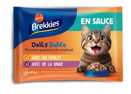 Daily Délice en sauce poulet et dinde pour chat 4 x 85 g