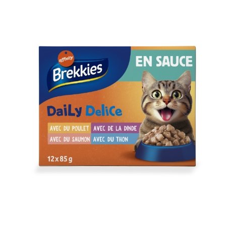 Sachets pour chat en sauce volaille et poisson 12 x 85 g