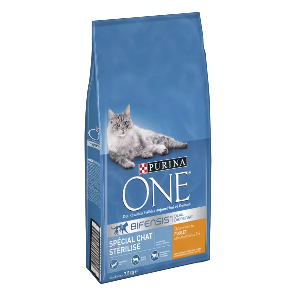 Croquettes pour chat adulte stérilisé au poulet 7,5 kg Purina One
