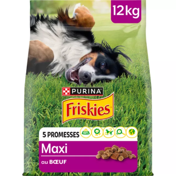 Croquettes pour chien adulte au bœuf Maxi 12 kg Friskies