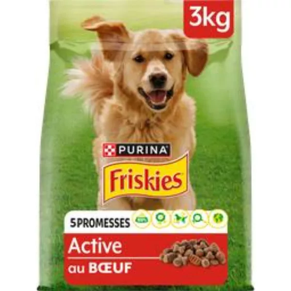 Croquettes pour chien adulte au bœuf Active 3 kg Friskies