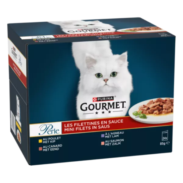 Pâtée pour chat adulte Gourmet Perle filettines en sauce 24 x 85 g