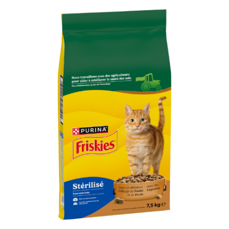 Croquettes pour chat stérilisé à la dinde et au poulet 7,5 kg